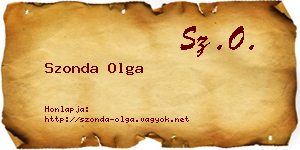 Szonda Olga névjegykártya